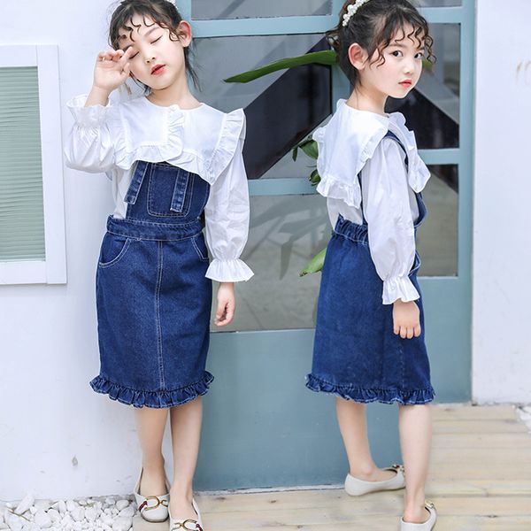 kids tracksuit girls costume children's clothing ruffle white shirt plaid denim skirt suits for girls clothes set 2019 spring
kids tracksuit girls costume children's clothing ruffle white shirt plaid denim skirt suits for girls clothes set 2019 spring