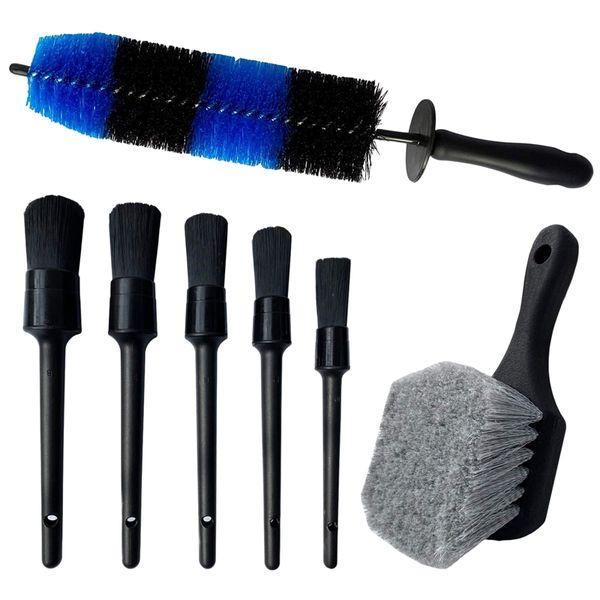 7pcs wheel & tire brush car detailing kit wash detail brush for cleans dirty tires & releases dirt and road grime
7pcs wheel & tire brush car detailing kit wash detail brush for cleans dirty tires & releases dirt and road grime