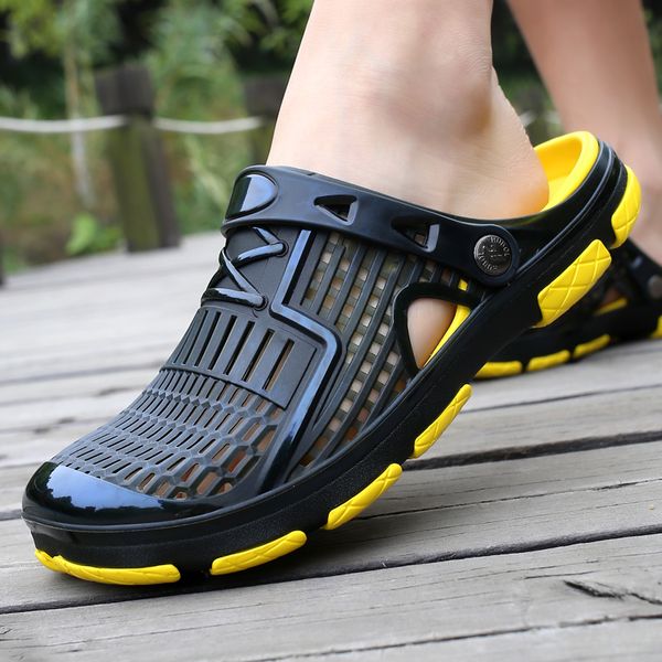 men summer beach slipper breathable hollow out beach flip flops water sandals male shoes, Black
men summer beach slipper breathable hollow out beach flip flops water sandals male shoes, Black