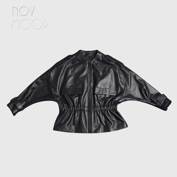 women black genuine leather grade lambskin jacket coat ruched waist batwing sleeve outwear casaco feminino ropa lt2465
women black genuine leather grade lambskin jacket coat ruched waist batwing sleeve outwear casaco feminino ropa lt2465