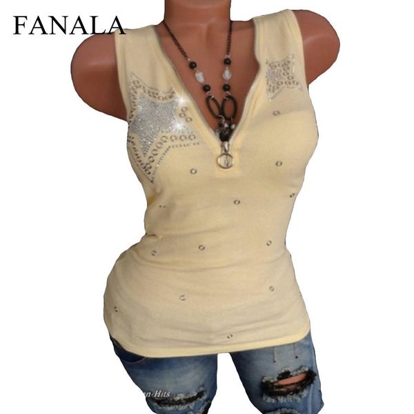 new fashion women casual v-neck sleeveless t-shirt artificial gem star gem tank zipper vest women clothes 2019, White
new fashion women casual v-neck sleeveless t-shirt artificial gem star gem tank zipper vest women clothes 2019, White