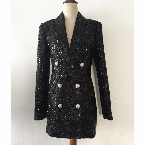 women's coat skirt double-row lion buckle bright silk shiny sequins mid-length suit, White;black
women's coat skirt double-row lion buckle bright silk shiny sequins mid-length suit, White;black