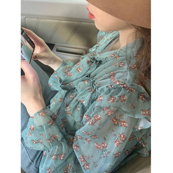 net red floral chiffon shirt female 2020 spring and summer new bow sweet long-sleeved printed shirt shirt top
net red floral chiffon shirt female 2020 spring and summer new bow sweet long-sleeved printed shirt shirt top