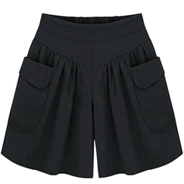 gym clothing selling ladies shorts loose breathable solid color wide leg pants for summer, White;black
gym clothing selling ladies shorts loose breathable solid color wide leg pants for summer, White;black