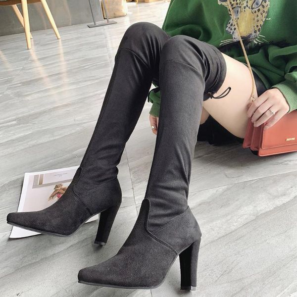 sagace shoes woman fashion pointed toe leisure solid large size chunky heels lace up long boots shoes woman high heel 2019dec18, Black
sagace shoes woman fashion pointed toe leisure solid large size chunky heels lace up long boots shoes woman high heel 2019dec18, Black