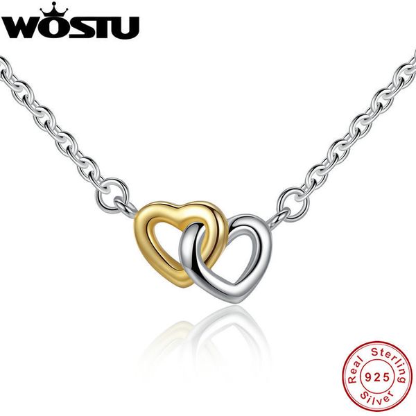 100% real 925 sterling silver & gold color united in love heart pendant necklaces for women lady original jewelry gift crn011
100% real 925 sterling silver & gold color united in love heart pendant necklaces for women lady original jewelry gift crn011