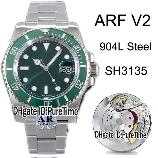 new arf v2 904l steel case eta cal sh3135 automatic mens watch green ceramic bezel green dial 904l bracelet super edition puretime b02, Slivery;brown
new arf v2 904l steel case eta cal sh3135 automatic mens watch green ceramic bezel green dial 904l bracelet super edition puretime b02, Slivery;brown