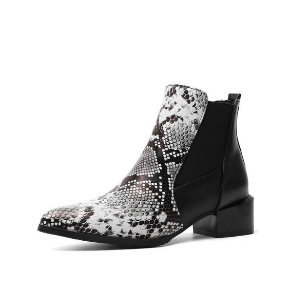 fashion design women's boots european and american style pu women's boots snake pattern mixed color low with women's ankle bo, Black
fashion design women's boots european and american style pu women's boots snake pattern mixed color low with women's ankle bo, Black