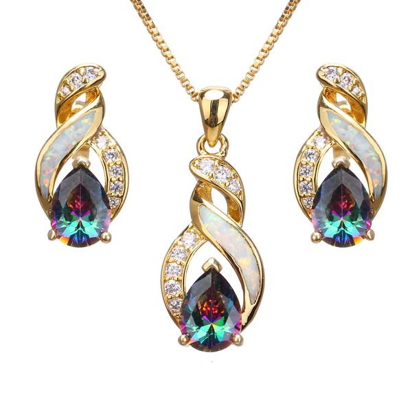 hermosa natural yellow gold white opal sapphiree stud earrings charms pendant necklace jewelry sets for women js12, Silver
hermosa natural yellow gold white opal sapphiree stud earrings charms pendant necklace jewelry sets for women js12, Silver