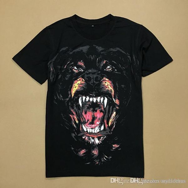 men big dog printed designer clothing tees summer black fashion tshirts hommes, White;black
men big dog printed designer clothing tees summer black fashion tshirts hommes, White;black