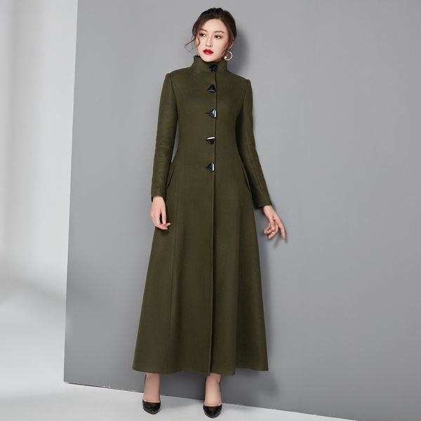 женщины зима slim fit super long шерстяные пальто стенд воротник ветровка куртка шерсти бленды офис дамы и пиджаки пальто sobretudo, Black
женщины зима slim fit super long шерстяные пальто стенд воротник ветровка куртка шерсти бленды офис дамы и пиджаки пальто sobretudo, Black