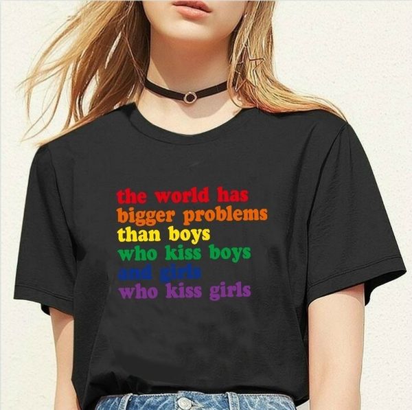 rainbow letters t shirt women the world has bigger problems graphic tees fashion cotton tumblr tshirt women clothing, White
rainbow letters t shirt women the world has bigger problems graphic tees fashion cotton tumblr tshirt women clothing, White