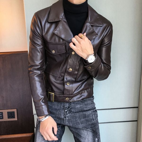 2019 men's jacket spring and autumn winter fashion solid color sports and leisure motorcycle simulation men's leather jacket, Black
2019 men's jacket spring and autumn winter fashion solid color sports and leisure motorcycle simulation men's leather jacket, Black