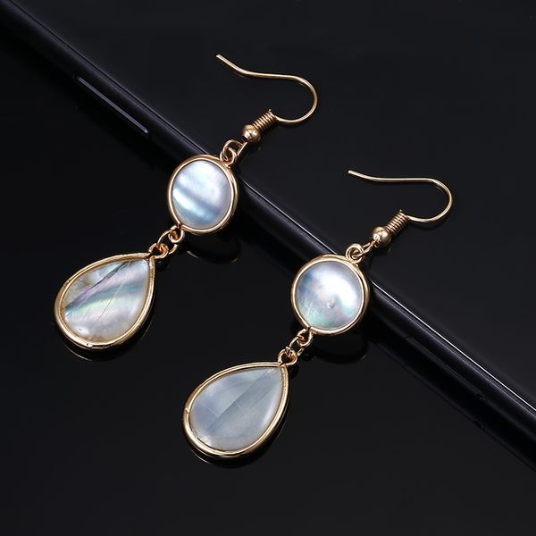 natural abalone shell dangle earring for women elegant water drop teardrop geometry drop earring party wedding jeweley gift, Silver
natural abalone shell dangle earring for women elegant water drop teardrop geometry drop earring party wedding jeweley gift, Silver
