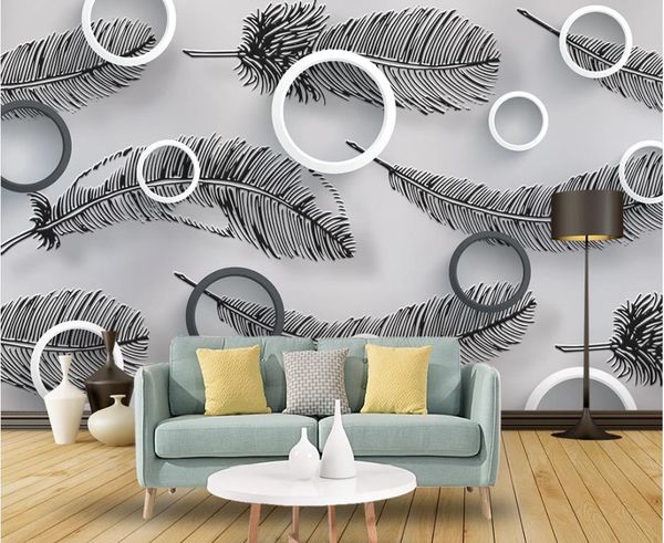 window mural wallpaper modern minimalist circle black and white feather tv background wall
window mural wallpaper modern minimalist circle black and white feather tv background wall