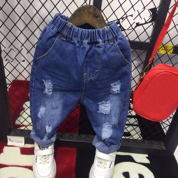 spring autumn elastic waist children denim pants kids boys jeans casual ripped jeans for baby child clothes 2-6years, Blue
spring autumn elastic waist children denim pants kids boys jeans casual ripped jeans for baby child clothes 2-6years, Blue