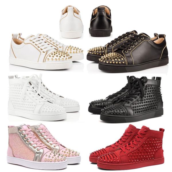 2019 r men women red bottom glitter party genuine leather glittery bottom studded spikes flats shoes fashion luxury casual shoes, Black
2019 r men women red bottom glitter party genuine leather glittery bottom studded spikes flats shoes fashion luxury casual shoes, Black