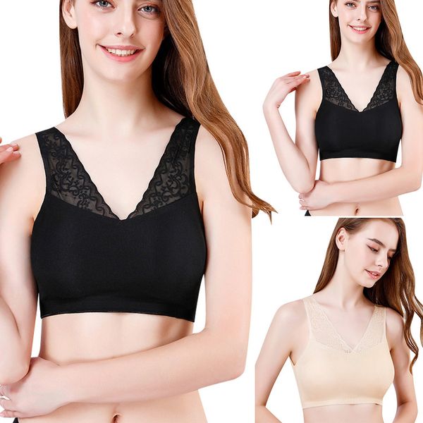 women sports bra push up bras for women comfort soft wire bra seamless bralette female underwear brassiere soutien, White;black
women sports bra push up bras for women comfort soft wire bra seamless bralette female underwear brassiere soutien, White;black
