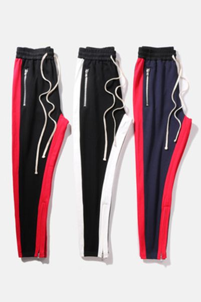mens brand casual striped pants sell high street brief long pants male sport zipper pants, Black
mens brand casual striped pants sell high street brief long pants male sport zipper pants, Black