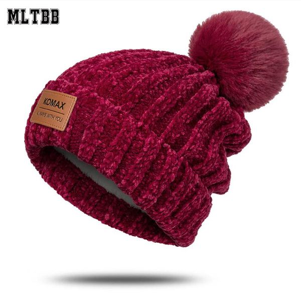 mltbb new winter women's hat chenille knit soft thick winter warm beanie hat for girls solid color plush lining pompom, Blue;gray
mltbb new winter women's hat chenille knit soft thick winter warm beanie hat for girls solid color plush lining pompom, Blue;gray