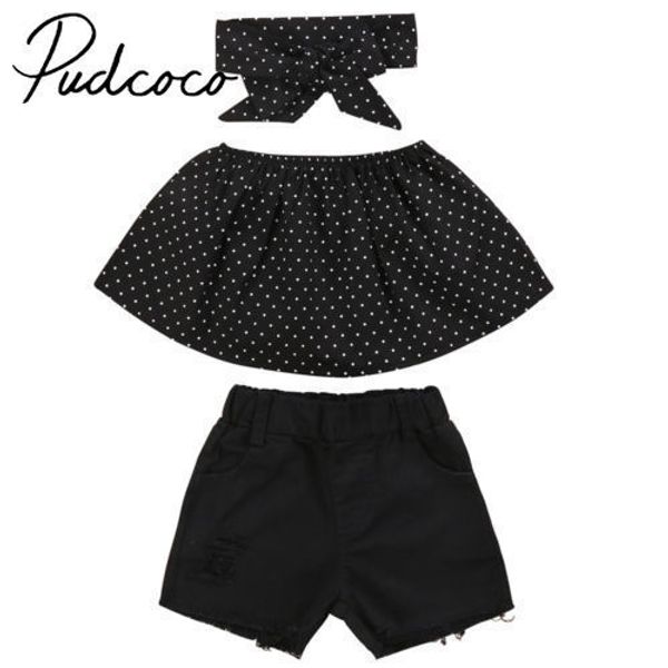 pudcoco lovely kids baby girls off shoulder polka dot t-shirt+shorts+headband set 1-6years, White
pudcoco lovely kids baby girls off shoulder polka dot t-shirt+shorts+headband set 1-6years, White