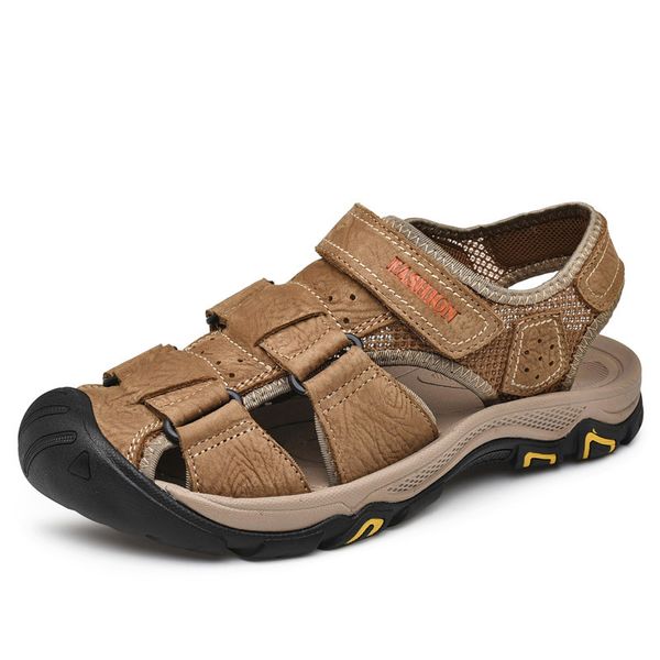 gnornil brand men shoes genuine leather men sandals summer 2019 casual beach shoes rubber sport climbing footwear, Black
gnornil brand men shoes genuine leather men sandals summer 2019 casual beach shoes rubber sport climbing footwear, Black