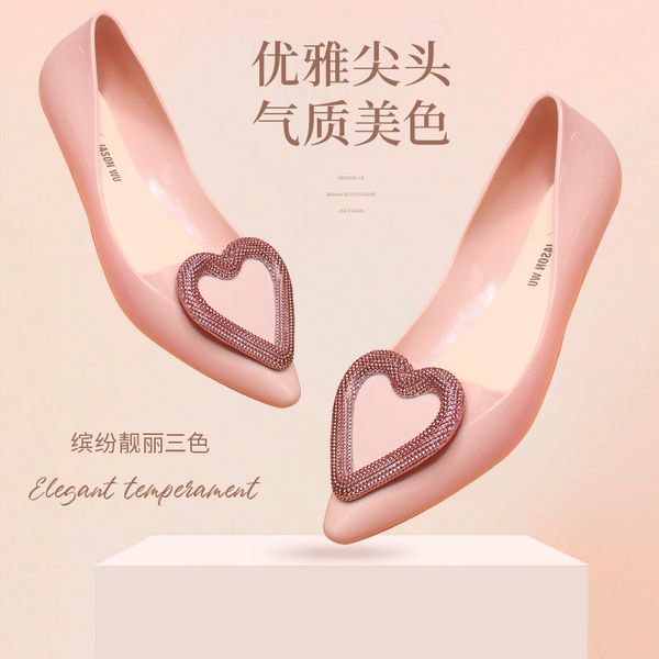 new jelly shoes waterproof pointed love decoration wild candy color casual models three colors optional cute beach shoes b22-08, Black
new jelly shoes waterproof pointed love decoration wild candy color casual models three colors optional cute beach shoes b22-08, Black