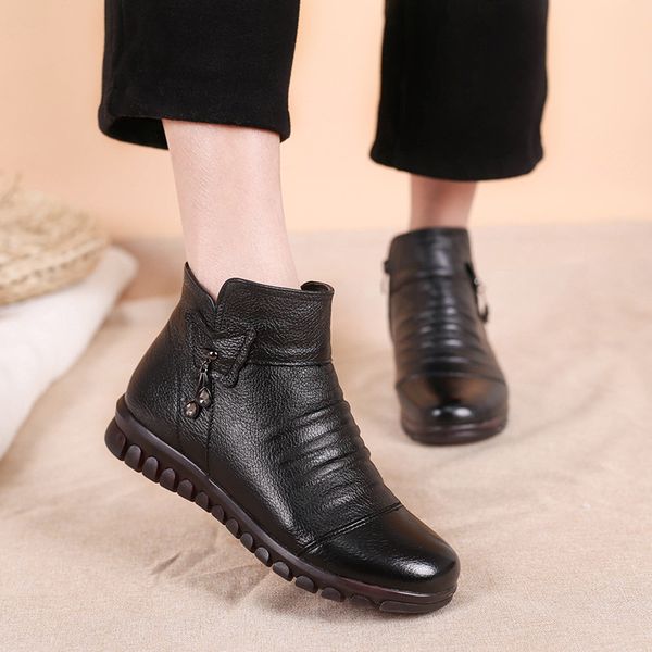 white mid-calf boots winter shoes for women booties woman 2019 low heel zipper round toe short 2020 leather genuine mid calf lar, Black
white mid-calf boots winter shoes for women booties woman 2019 low heel zipper round toe short 2020 leather genuine mid calf lar, Black