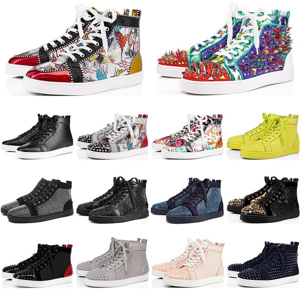 fashion designer red bottoms shoes studded spikes flats rivet sneakers for mens womens party lovers casual sports sneaker size 35-47, Black
fashion designer red bottoms shoes studded spikes flats rivet sneakers for mens womens party lovers casual sports sneaker size 35-47, Black