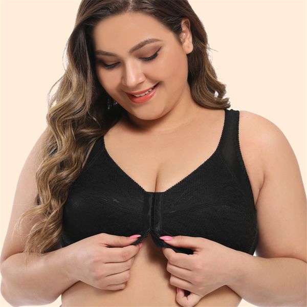 plus size bra women thin unlined full cup wire bralette front buckle soutien gorge push up bras for women underwear, Red;black
plus size bra women thin unlined full cup wire bralette front buckle soutien gorge push up bras for women underwear, Red;black