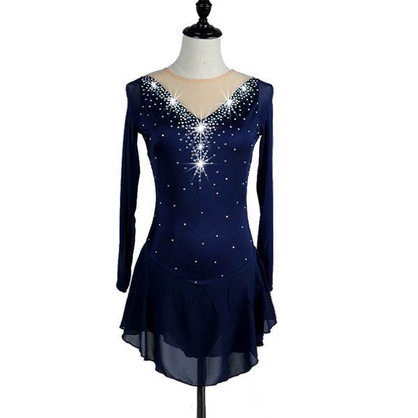 navy blue royal blue figure skating dress girl gymnastics leotard competition costume ballet dress b019, Black;red
navy blue royal blue figure skating dress girl gymnastics leotard competition costume ballet dress b019, Black;red