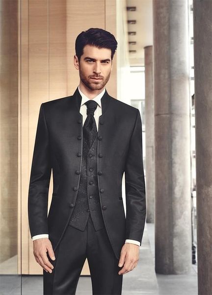 groom tuxedos groomsmen mandarin lapel black custom made men suits wedding/prom/dinner man blazer ( jacket+pants+vest+tie ) m1395, Black;gray
groom tuxedos groomsmen mandarin lapel black custom made men suits wedding/prom/dinner man blazer ( jacket+pants+vest+tie ) m1395, Black;gray