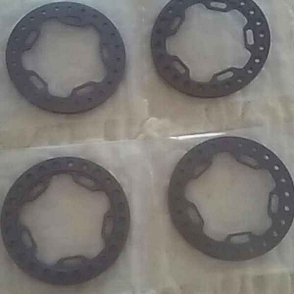 4pcs 52mm aluminum alloy 1.9 inch wheel outer ring for 1/10 rc crawler axial scx10 90046 traxxas trx4 1.9 wheel rims