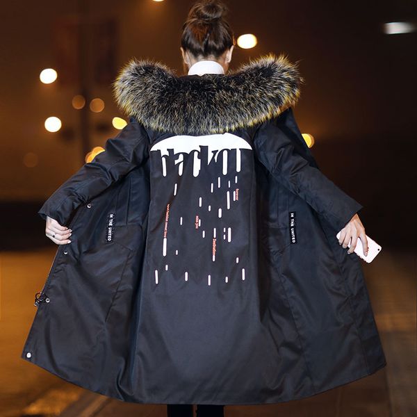 large raccoon dog fur collar hooded fashion winter down jackets women down coats outerwear 2018 autumn winter, Black
large raccoon dog fur collar hooded fashion winter down jackets women down coats outerwear 2018 autumn winter, Black