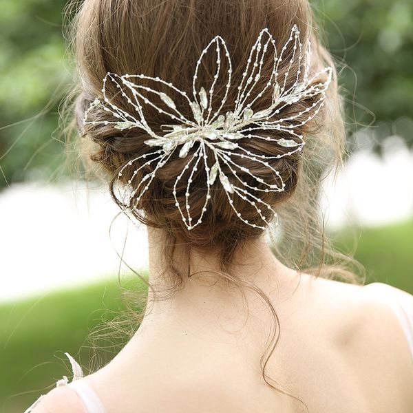 j6167. npason bride headwear hairpin manual weave reticular ornaments wedding edge clamp hair decorate new, Golden;white
j6167. npason bride headwear hairpin manual weave reticular ornaments wedding edge clamp hair decorate new, Golden;white