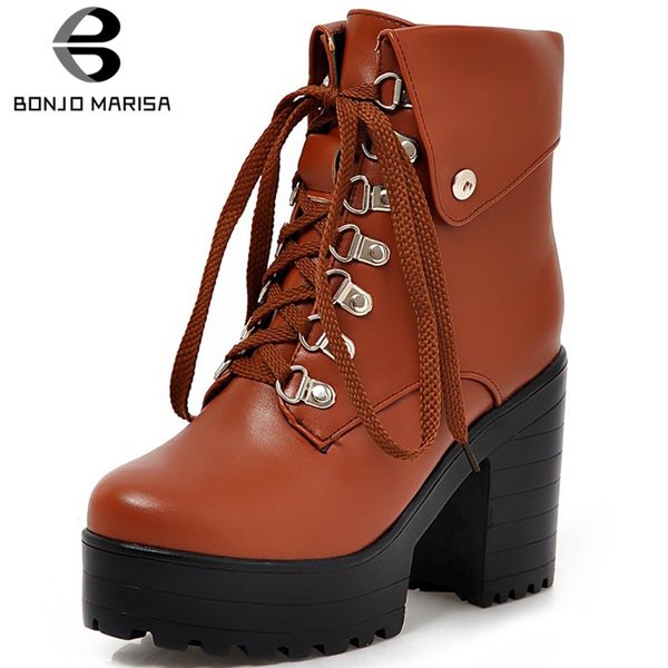 bonjomarisa new 33-43 lady winter non-slip ankle platform boots women 2019 cool decorating lace-up boots high heels shoes woman, Black
bonjomarisa new 33-43 lady winter non-slip ankle platform boots women 2019 cool decorating lace-up boots high heels shoes woman, Black