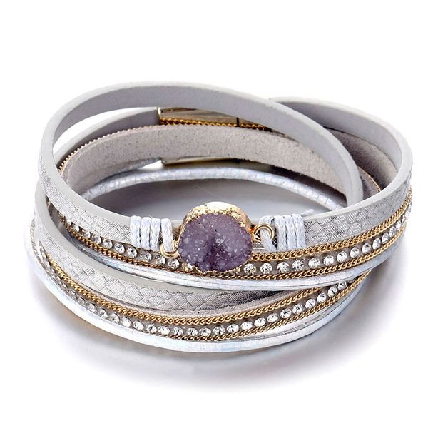 famshin vintage multiple laye stone crystal charm bracelets & bangle for woman men fashion 2019 female handmade leather bracelet, Golden;silver
famshin vintage multiple laye stone crystal charm bracelets & bangle for woman men fashion 2019 female handmade leather bracelet, Golden;silver