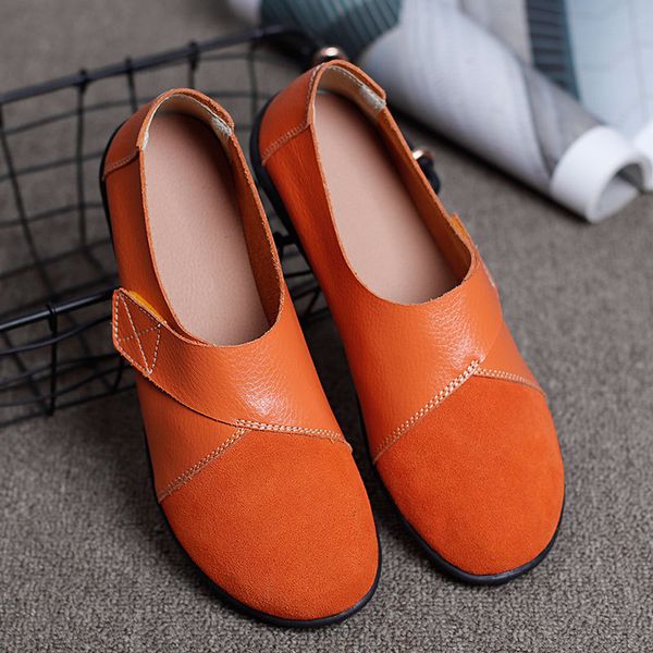 2020 new spring autumn lazy women's casual shoes joint women's suede shoes 100% genuine leather chunky-heel low-top, Black