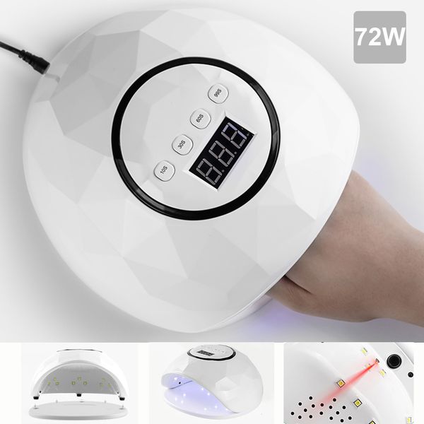 72w uv led lamp for nails manicure pedicure nail dryer for all types gels curing nail gel polish drying salon tool us/eu plug
72w uv led lamp for nails manicure pedicure nail dryer for all types gels curing nail gel polish drying salon tool us/eu plug