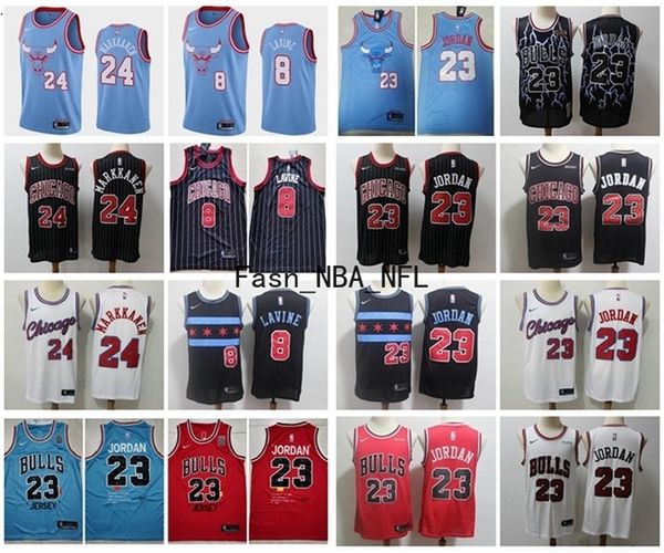 

Mens Bulls 24 Lauri Markkanen 23 Michael Jordan 8# Zach LaVine 2020 Edition Chicago Bulls Nike Swingman Баскетбольная Майка