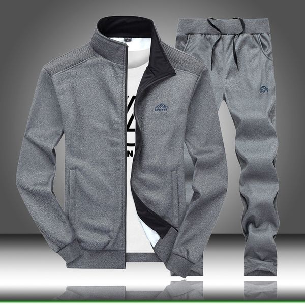 brand men tracksuit solid sportswear 2 piece set gym clothes+pants spring autumn men's fleece set casual sports suit euro size, Gray
brand men tracksuit solid sportswear 2 piece set gym clothes+pants spring autumn men's fleece set casual sports suit euro size, Gray