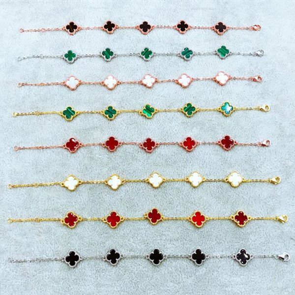 fashion-bracelet female s925 pure silver plating 18 gold fashion red black agate malachite five flower bracelet, Golden;silver
fashion-bracelet female s925 pure silver plating 18 gold fashion red black agate malachite five flower bracelet, Golden;silver