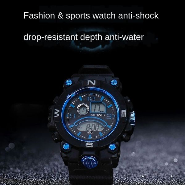 quartz electronic sya boutique electronic sports watch waterproof large dial outdoor led watch, Blue
quartz electronic sya boutique electronic sports watch waterproof large dial outdoor led watch, Blue