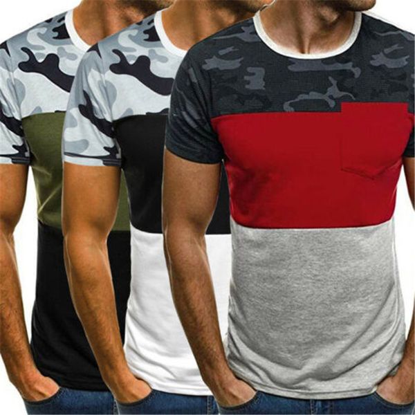new men's camo slim fit o neck short sleeve muscle tee t-shirt casual blouse big code men's clothing sports leisure jacket, Black;blue
new men's camo slim fit o neck short sleeve muscle tee t-shirt casual blouse big code men's clothing sports leisure jacket, Black;blue
