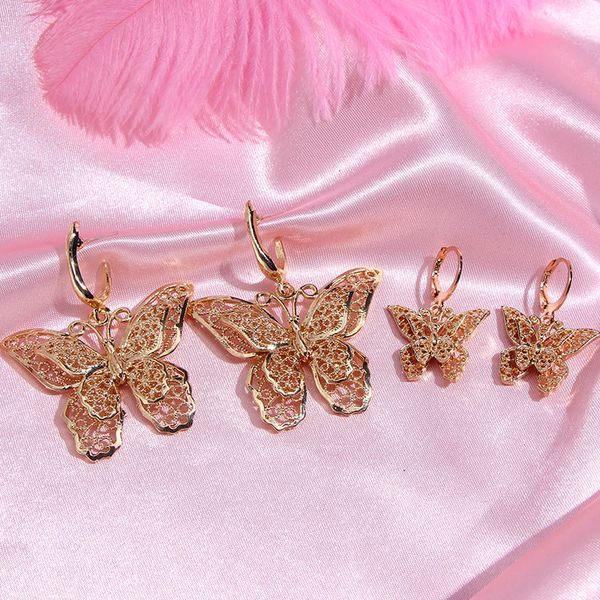 just feel 2pcs/set fashion butterfly drop earrings for women gold color exquisite hollow butterfly earring sets charm jewelry, Silver
just feel 2pcs/set fashion butterfly drop earrings for women gold color exquisite hollow butterfly earring sets charm jewelry, Silver