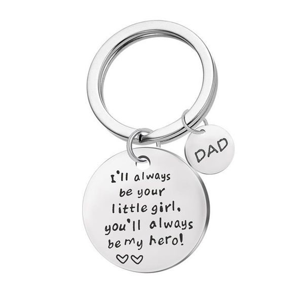 european and american selling jewelry stainless steel round key chain dad customizable accessories pendant, Silver
european and american selling jewelry stainless steel round key chain dad customizable accessories pendant, Silver