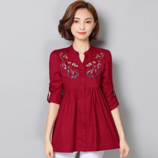 plus size women blouses harajuku vintage floral mebroisery long sleeve stand shirt gothic harajuku blue red blouse lm124, White
plus size women blouses harajuku vintage floral mebroisery long sleeve stand shirt gothic harajuku blue red blouse lm124, White
