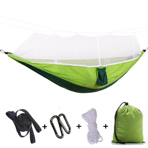 

wholesale outdoor camping hammock hanging sleeping bed swing portable chair with mosquito net, 260*140cm