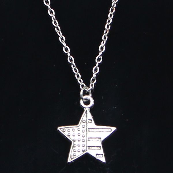 20pcs new fashion necklace 23x20mm usa flag star silver pendants short long women men colar gift jewelry choker
20pcs new fashion necklace 23x20mm usa flag star silver pendants short long women men colar gift jewelry choker