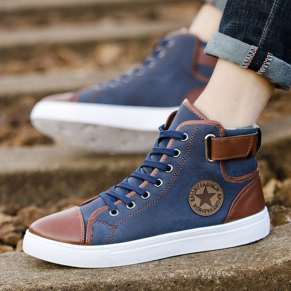 men women causal shoes sneakers lace-up ankle boots shoes casual high canvas men sport flat with, Black
men women causal shoes sneakers lace-up ankle boots shoes casual high canvas men sport flat with, Black